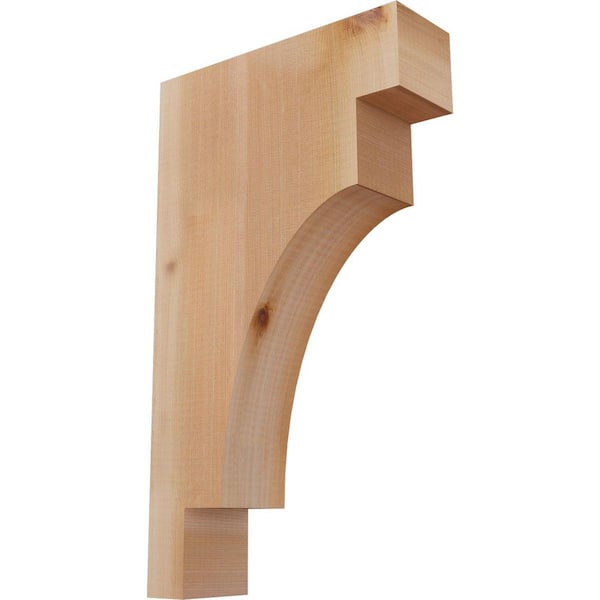 Ekena Millwork 3-1/2 in. x 12 in. x 20 in. Western Red Cedar Mediterranean Smooth Corbel