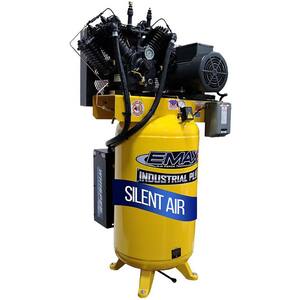 Industrial PLUS 80 Gal. 7.5 HP 1-Phase Silent Air Electric Air Compressor with pressure lubricated pump
