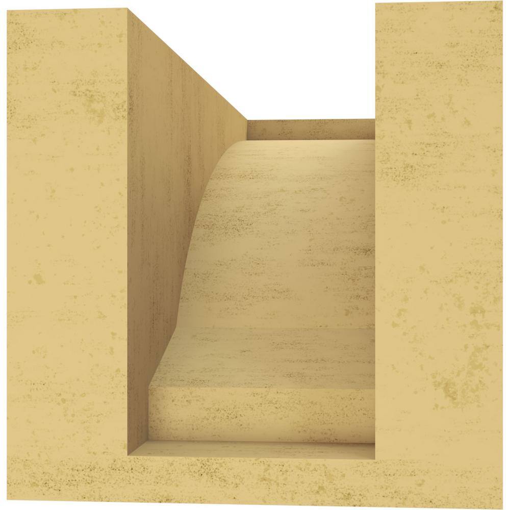 Primed Tan Faux Cedar Woodgrain Corbel, 4" x 4" x 8"