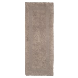 Taupe 2 ft. x 5 ft. Cotton Reversible Extra Long Bath Rug Runner