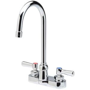 AquaSpec Gooseneck Bathroom Faucet 1.5 GPM Vandal-Resist Pressure-Comp Aerator in Chrome