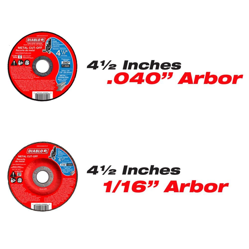 4-1/2 in. Metal Cut Off Disc - Thin Kerf and 4-1/2 in. Metal Cut Off Disc - Type 27 (2-Pack) price history on PriceWatchPro