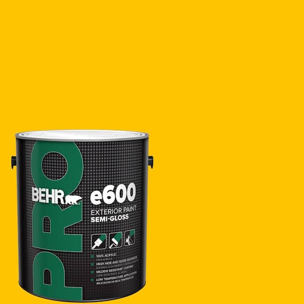BEHR PRO 1 gal. #S-G-370 Citrus Splash Semi-Gloss Exterior Paint
