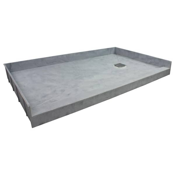 Transolid Pre-Tiled 60 in. L x 36 in. W Alcove Shower Pan Base with  Right-Hand Drain in Off-White Hexagon FPT6036R-HO - The Home Depot