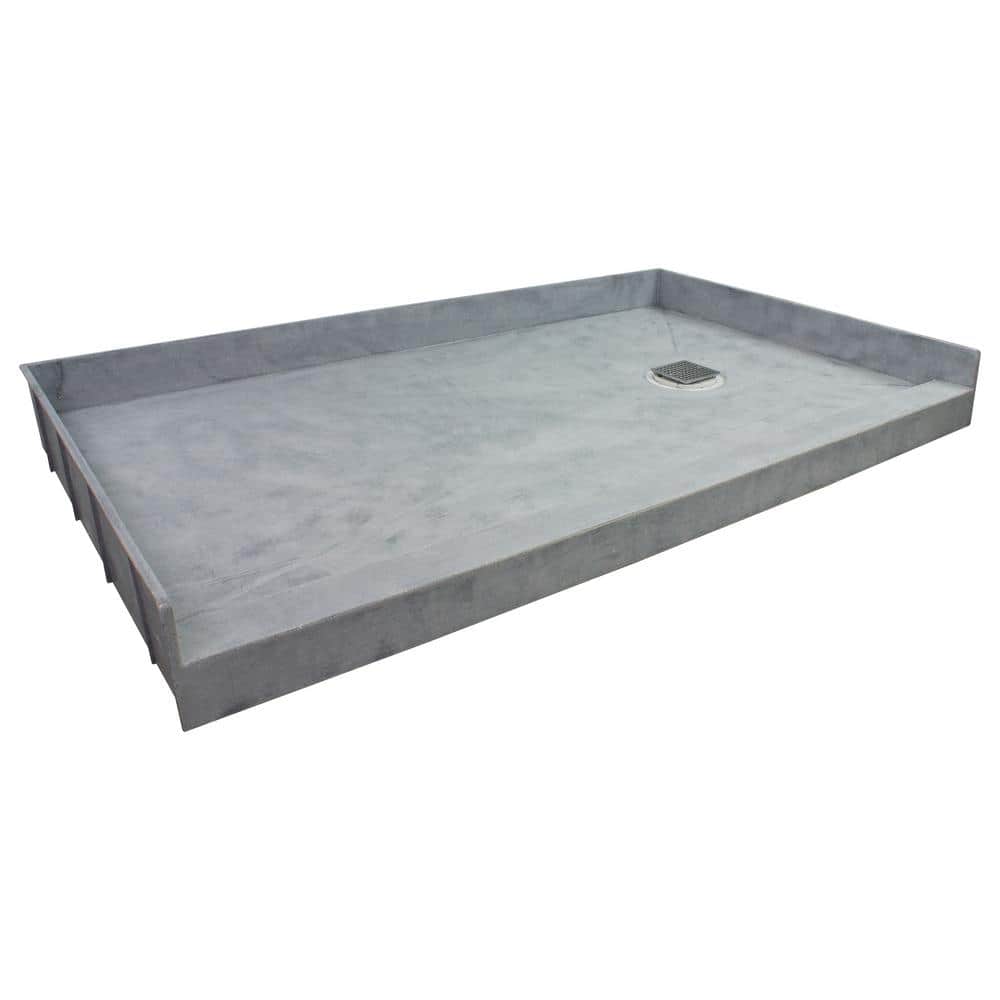 Transolid Dark Grey 60" x 32" Tile Ready Shower Base