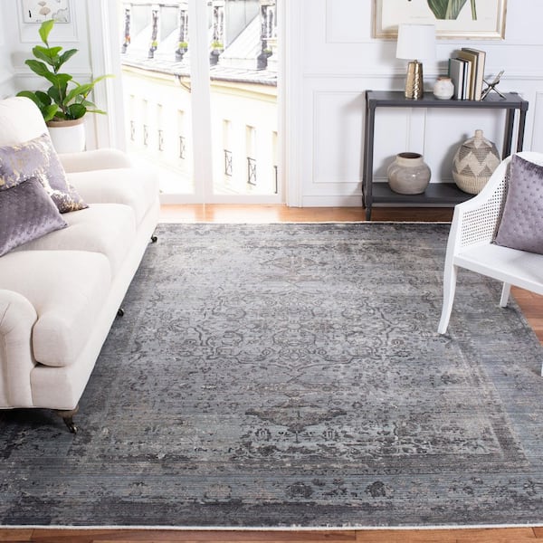 Eclipse 8 ft. x 10 ft. Gray/Charcoal Contemporary Overdyed Oriental Area Rug