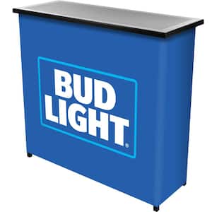 Bud Light 2-Shelf Blue Bar with Case