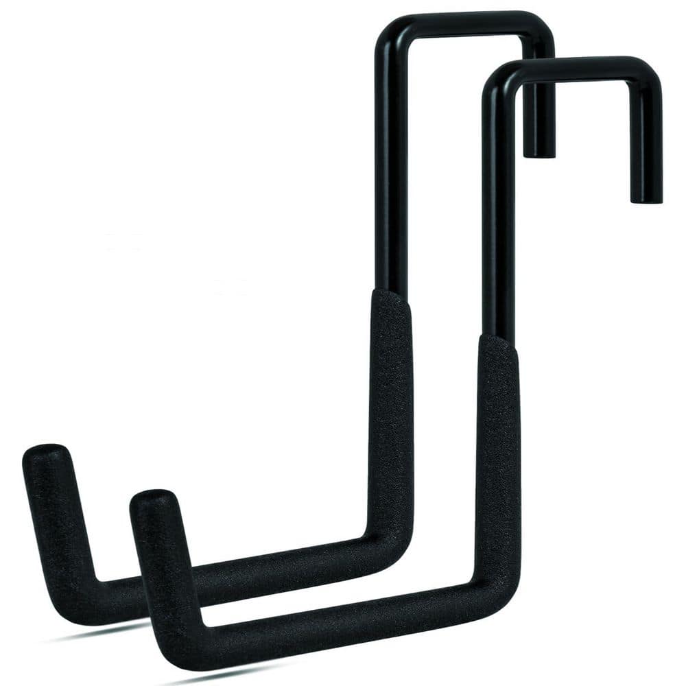 Wall Rack with 2 Piece Rafter Hooks, 8.19 in. Black Heavy Duty Garage Utility Hangers for Ladder, Bike and More price history on PriceWatchPro