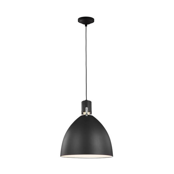 Generation Lighting - Brynne 14-Watt Matte Black Integrated LED Pendant