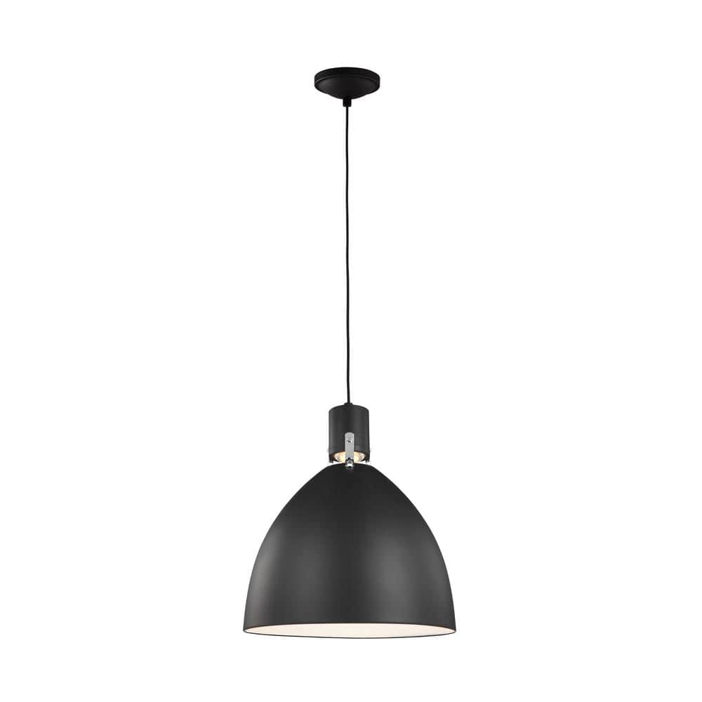 Brynne Matte Black LED Bowl Pendant for Indoor/Outdoor Use