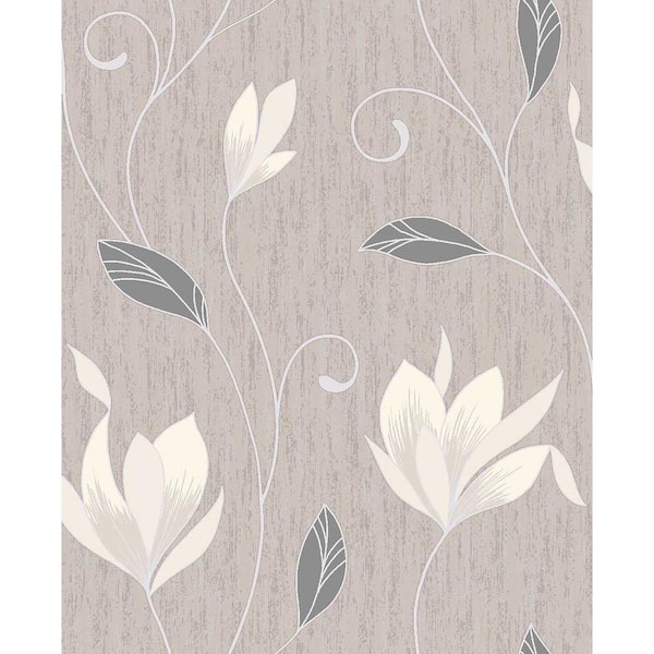 Synergy Floral Glitter Wallpaper Ebony Black Vymura M0783 | DIY at B&Q