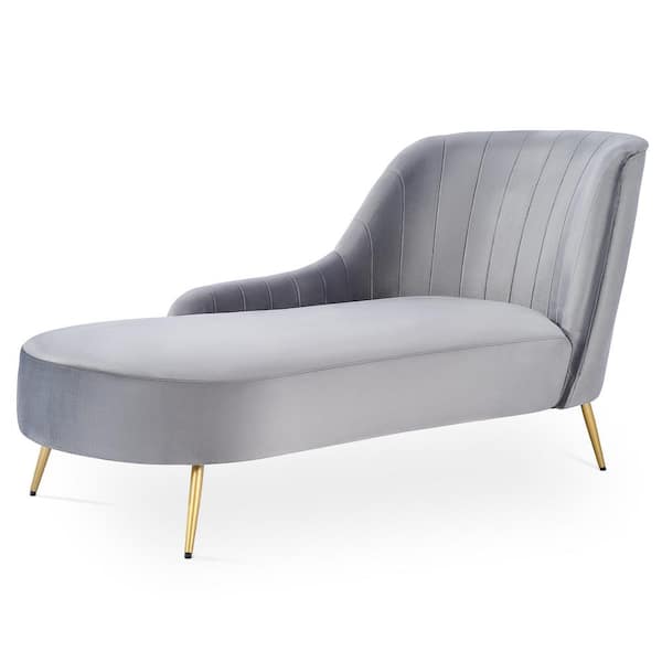 Merra Gray Upholstery Right Arm Chaise Lounge Chair