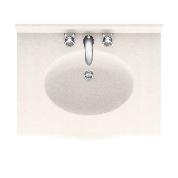 Swan Europa 31 in. Solid Surface Vanity Top with Basin in Baby's Breath