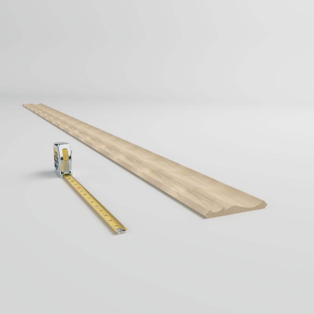 96" Natural Poplar Solid Wood Crown Molding