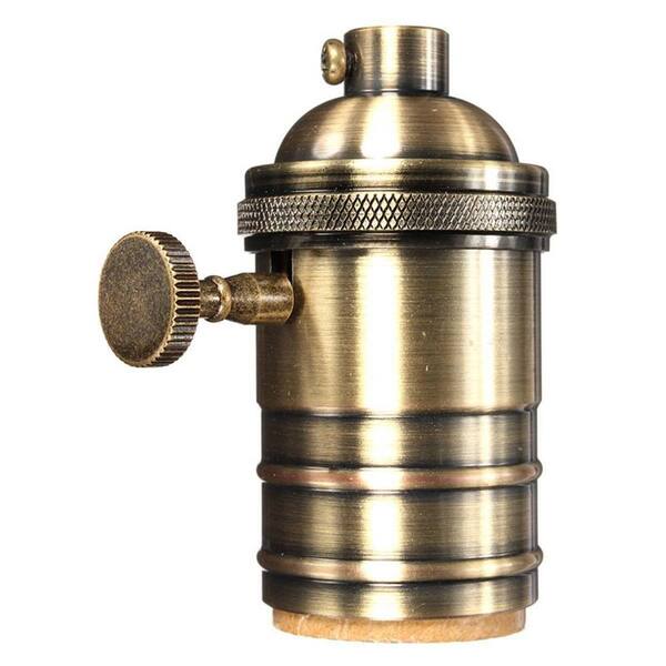 Newhouse Lighting E26/Standard Base Solid Brass Light Socket Vintage Edison Pendant Lamp Holder