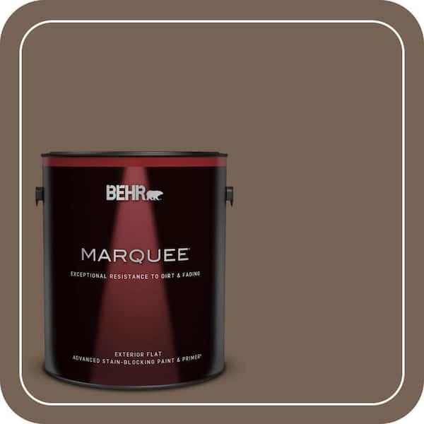 BEHR MARQUEE 1 gal. Home Decorators Collection #HDC-SM14-4 Tan Bark Trail Flat Exterior Paint & Primer