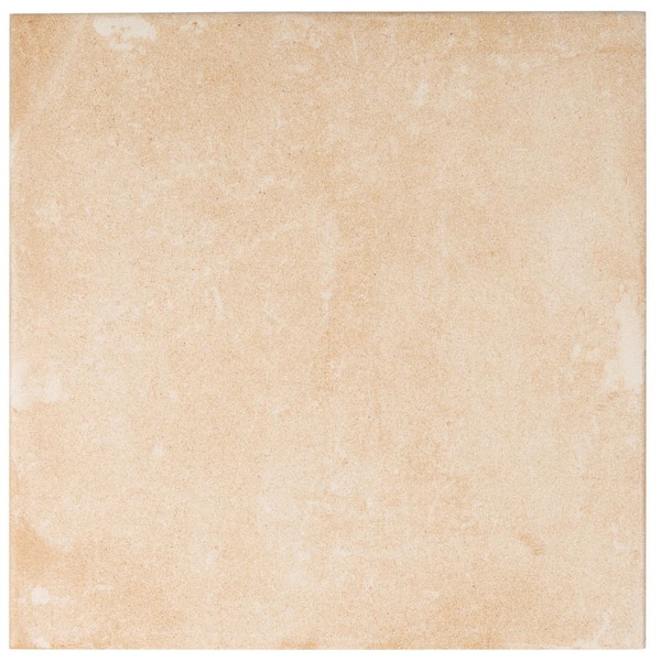 Palmera 9 in. x 9 in. Matte, Glossy Terracotta Beige Porcelain Plain Square Tile Sample (0.56 sq ft)