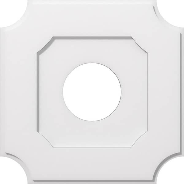 Ekena Millwork 1 in. P X 13 in. C X 22 in. OD X 7 in. ID Locke Architectural Grade PVC Contemporary Ceiling Medallion