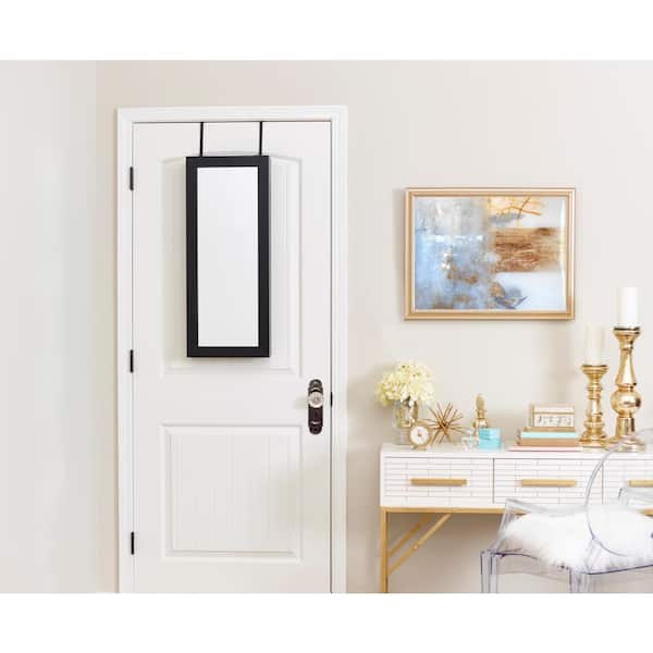 FirsTime Space Saver Mirrored Jewelry Armoire - Black