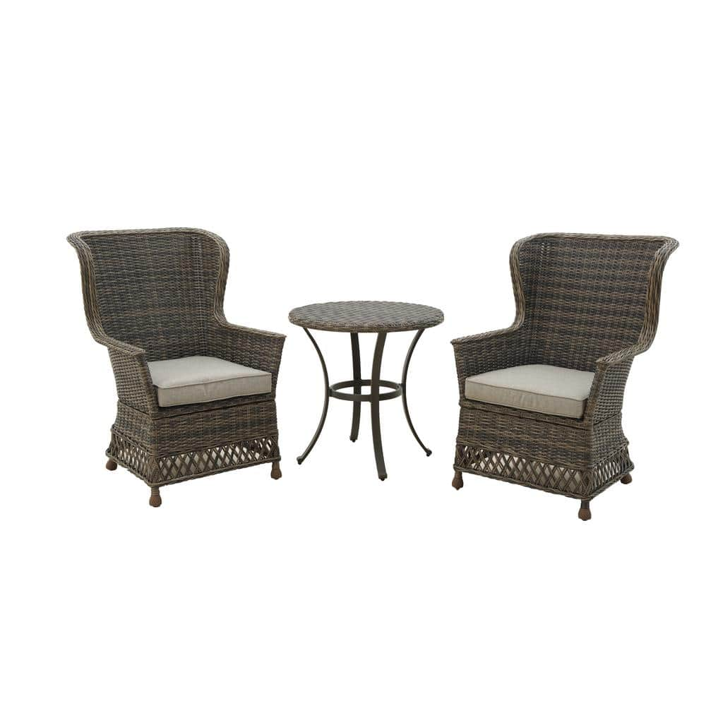 Mondawe Valkyrie Gray Plastic Outdoor Dining Arm Chair with Gray Bean  Cushions (2-Pack) JO-ML1907 - The Home Depot