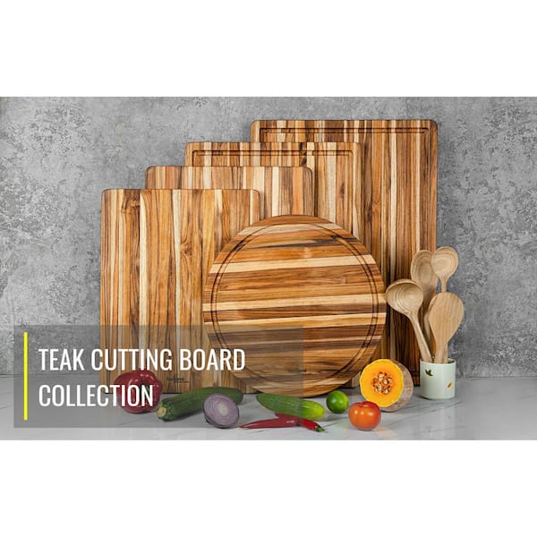 Acacia Wood Cutting Board Set with Juice Groove (3 Pieces), Organic Wooden  Cutting Boards for kitchen, Butcher Block Cutting Board for Meat