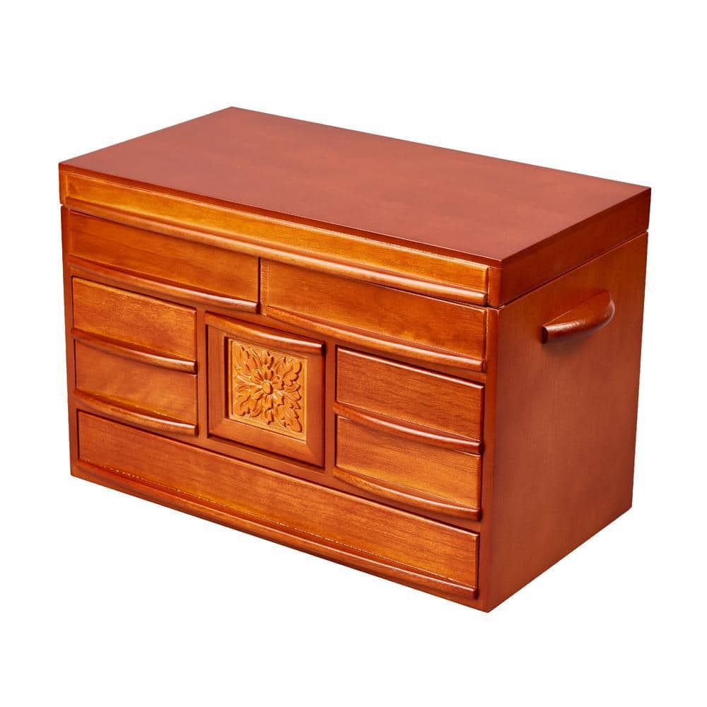 Mele & Co Empress Walnut Finish Wooden Jewelry Box 00876F09 - The
