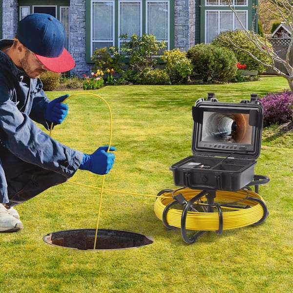Vebreda 165 ft. Sewer Inspection Camera with 9 in Screen IP68