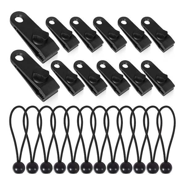 Heavy Duty Lock Grip Tarp Clips with Non-Slip Design for Secure Fastening (24-Pack)