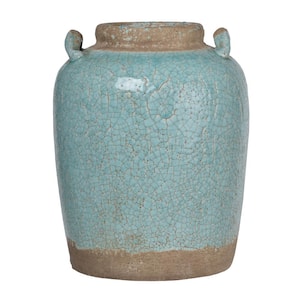Large Candia Pale Turquoise Ceramic Vase