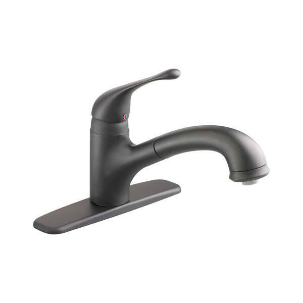 American Standard Colony Soft Single-Handle Pull-Out Sprayer Kitchen Faucet in Matte Black
