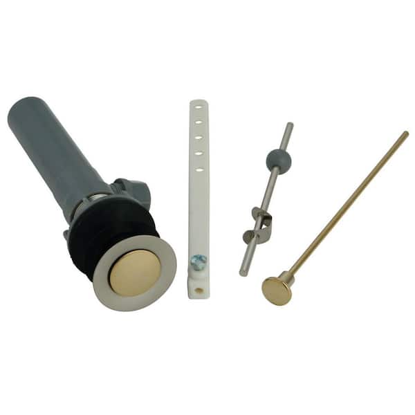 Kingston Brass Pop-Up Bathroom Sink Drain, Brushed Nickel/Polished Brass with Overflow
