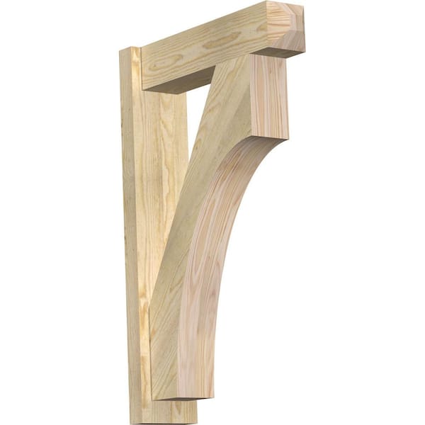 Ekena Millwork 6 in. x 34 in. x 22 in. Douglas Fir Westlake Craftsman Rough Sawn Outlooker
