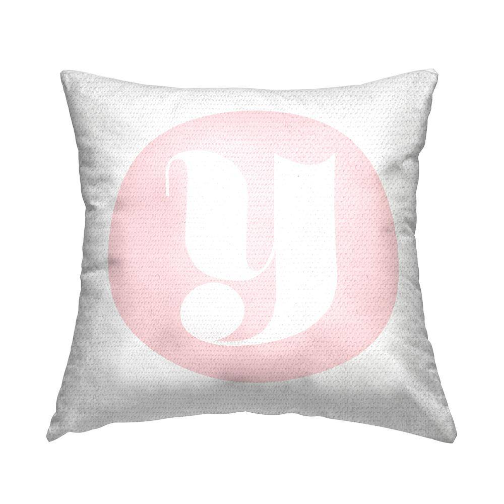 Pink Circle Letter Y Square Outdoor Throw Pillow price history on PriceWatchPro