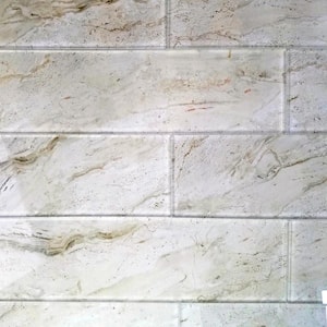 Tuscan Design Crema Marfil Large Format Subway 4 in. x 16 in. Glossy Glass Wall Tile (16 sq. ft./Case)