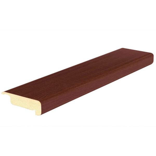 Mohawk Natural Merbau 3/4 in. Thick x 2-1/2 in. Wide x 94 in. Length Laminate Stair Nose Molding-DISCONTINUED