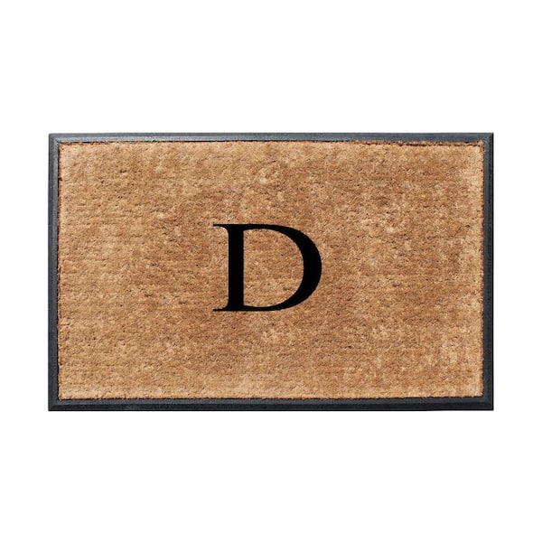 Unbranded A1HC First Impression 30 in. x 48 in. Rubber and Coir Molded Double Monogrammed Door Mat