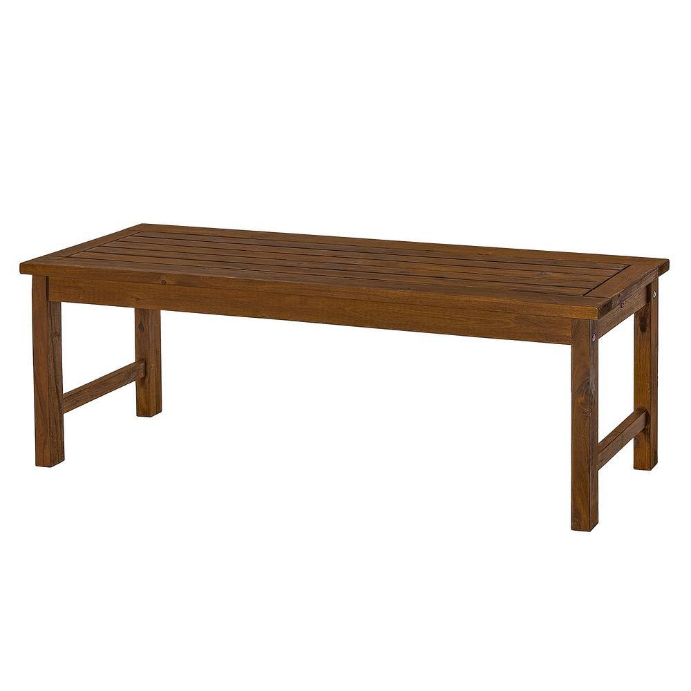 Brown Curved Acacia Wood Patio Dining Set for 4