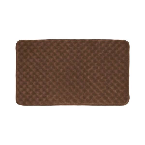 BounceComfort Massage Mocha 17 in. x 24 in. Memory Foam Bath Mat