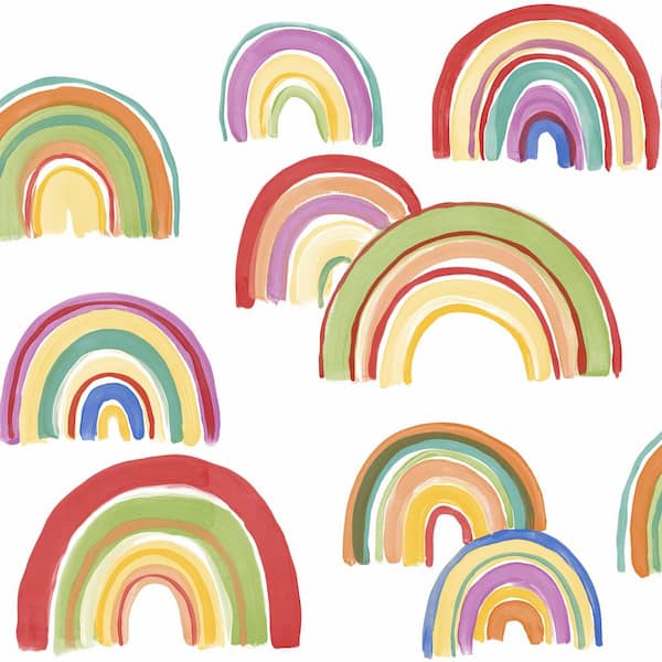 TRANSFORM Rainbow Multi Removable Peel and Stick Wallpaper