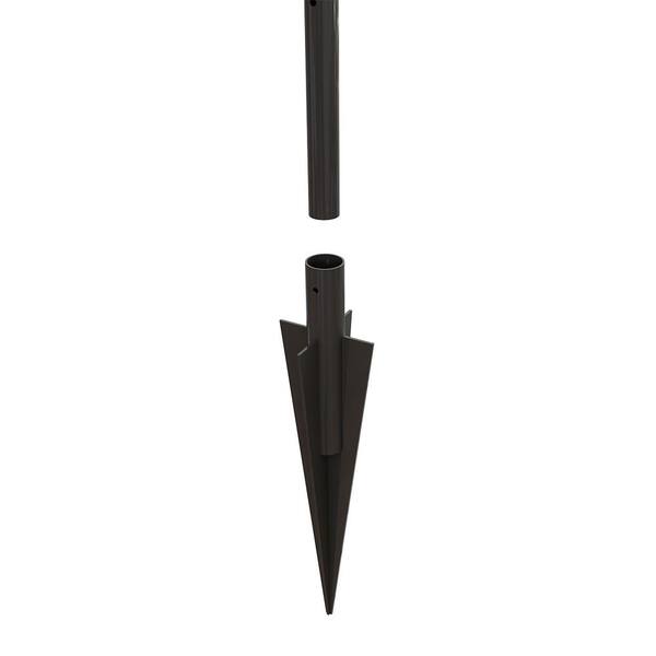 Vigoro Beaumont 53.3 in. H x 3 in. x 3 in. Black Metal Garden