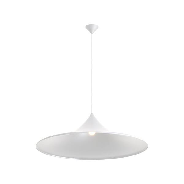 Golden Lighting - Vistara 11.875 in. 1 Light Sand White Pendant Light with Sand White Shade