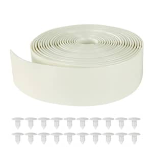 20 ft. L x 2 in. W Vinyl Replacement Straps with 20-Rivets for Patio Chairs, White