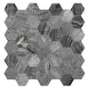 MSI Henley 2 in. Hexagon 12 in. x 12 in. x 0.38 in. Polished Marble Mesh-Mounted Mosaic Tile (1 sq. ft. / Each)