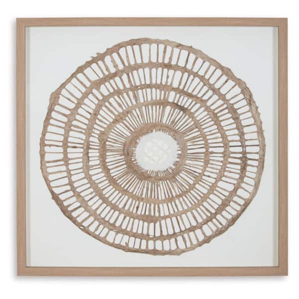 Brockham 38.25 in. x 38.25 in. Brown/White by Ashley Wood Wall Art