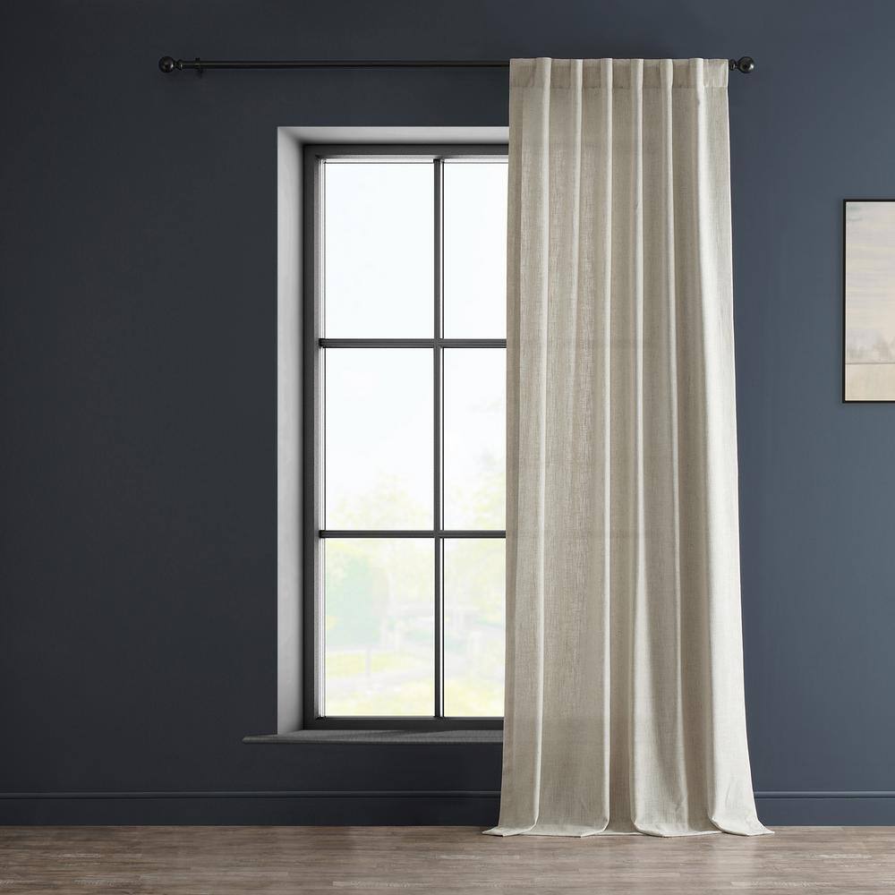 Malted Cream Extended Length Linen Blend Light Filtering Drapes