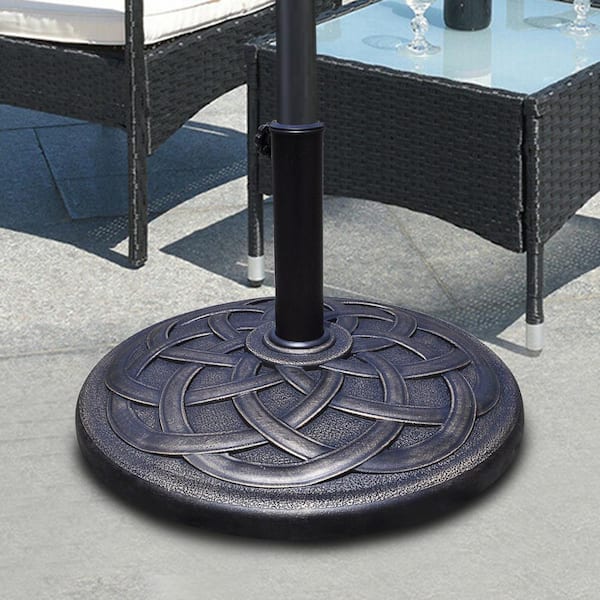 43 lbs. Resin Patio Umbrella Base in Bronze