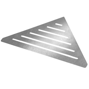 TI-SHELF Stainless Steel Triangular Corner Shelf (Line) 11in. x 7.87in. Decorative Wall Shelf