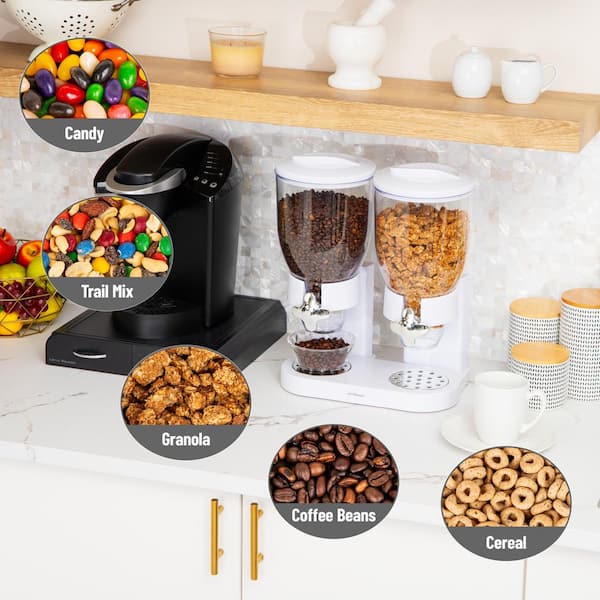 Mind Reader 1 Piece Double Cereal Dispenser for Countertop
