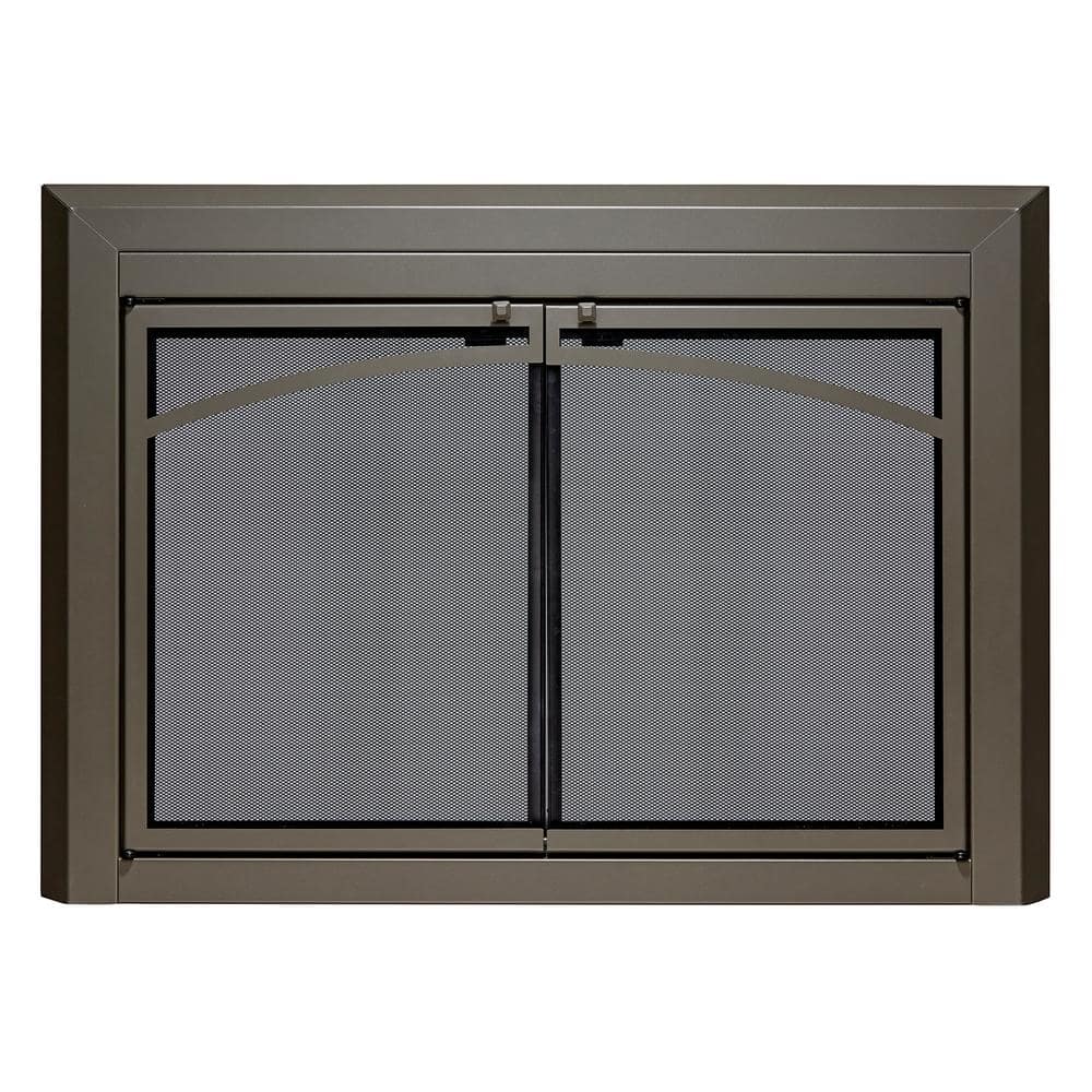 UniFlame Uniflame Large Gerri Gunmetal Fireplace Doors