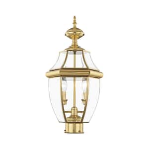 Monterey 2 Light Polished Brass Outdoor Post Top Lantern